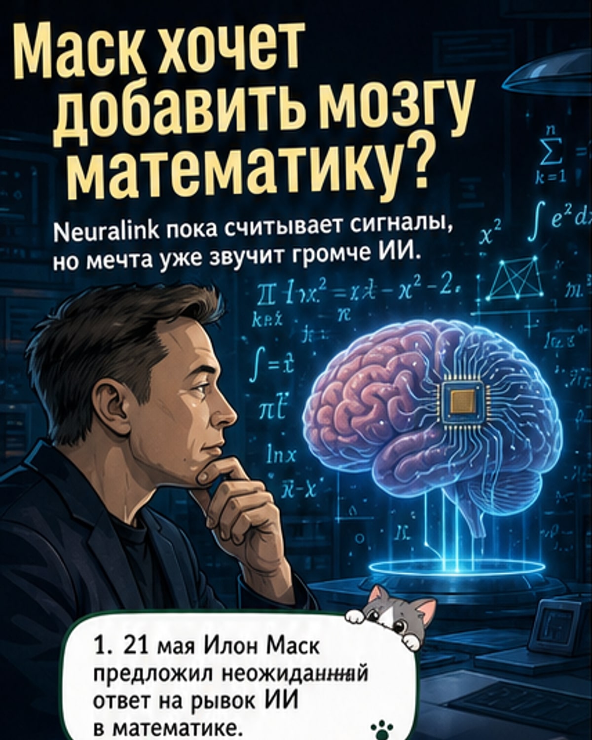 Маск предлагает «апгрейд» мозга