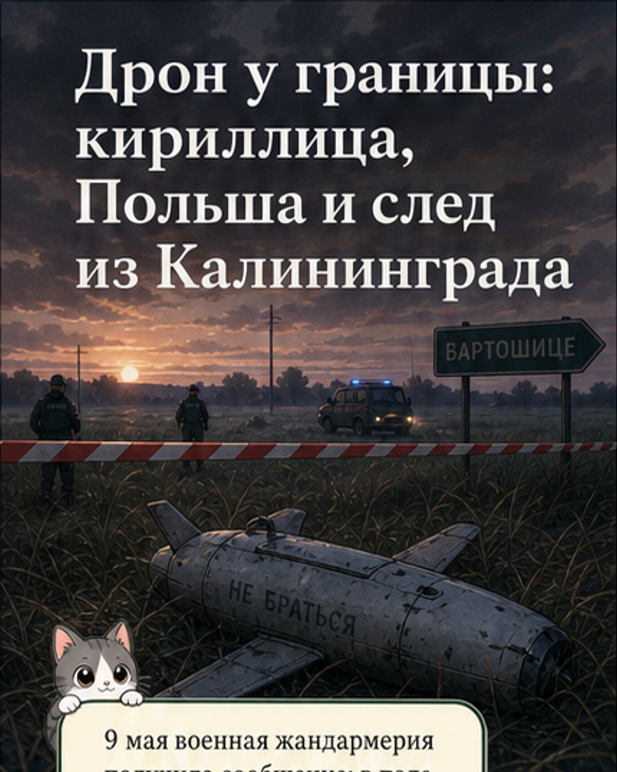 В Польше нашли дрон с кириллицей