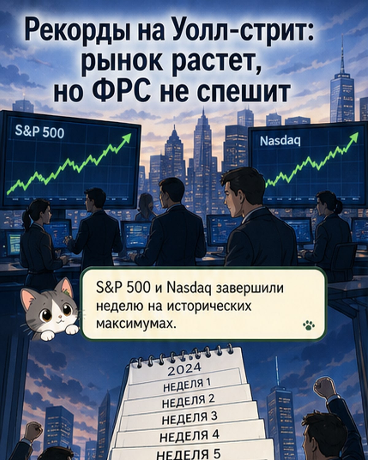 S&P 500 и Nasdaq обновили максимумы