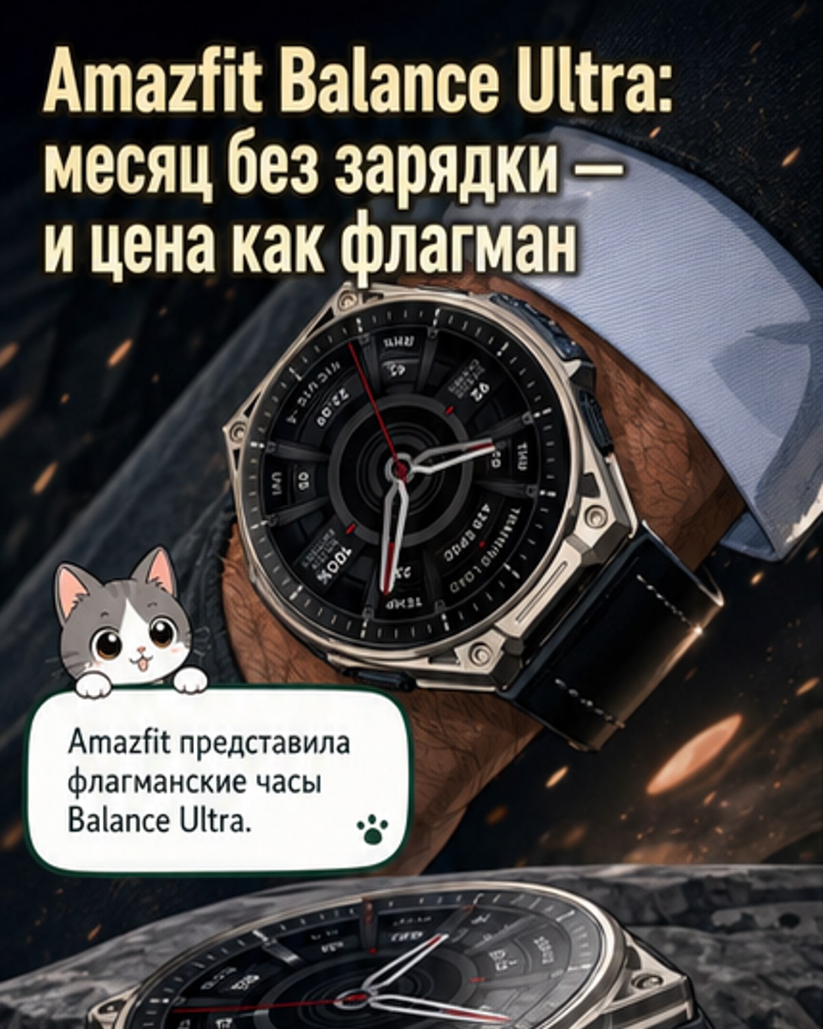Amazfit представила флагманские умные часы Balance Ultra