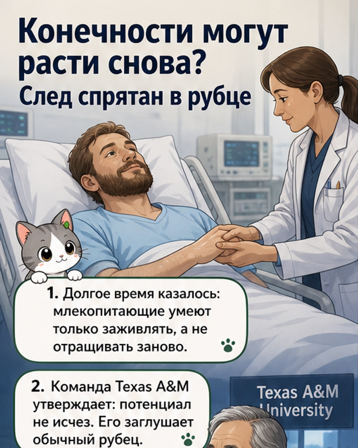 Человек может регенерировать конечности