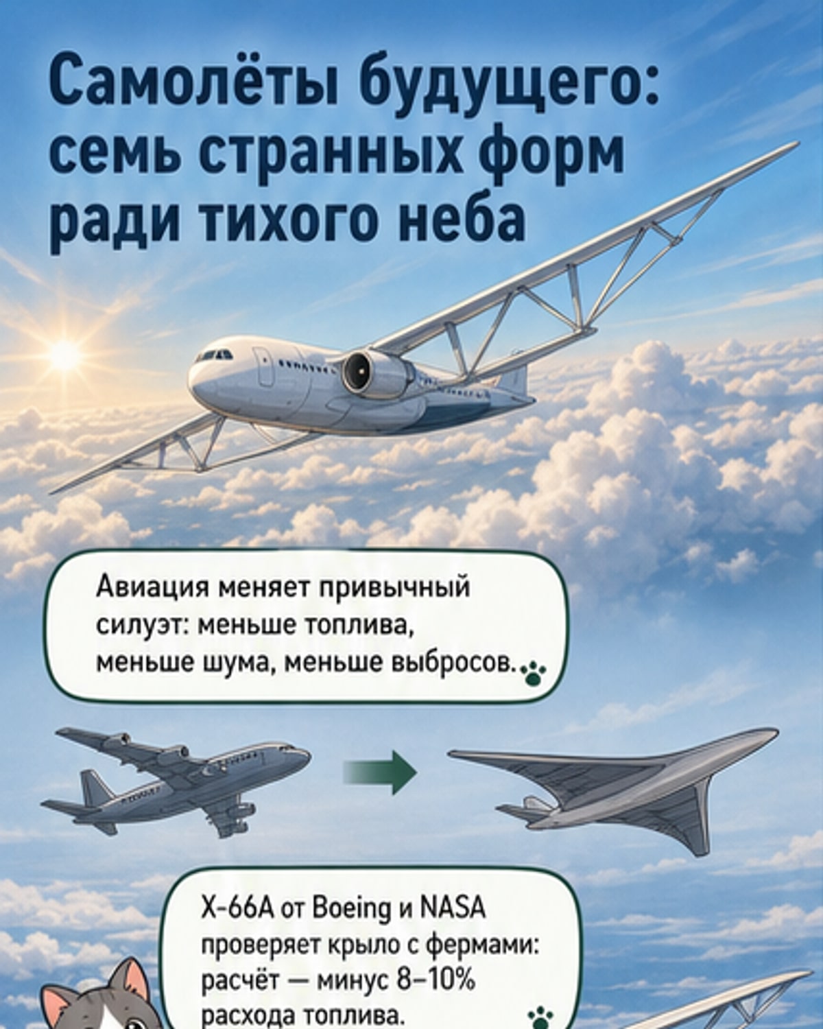 Самолёты будущего: 7 необычных проектов