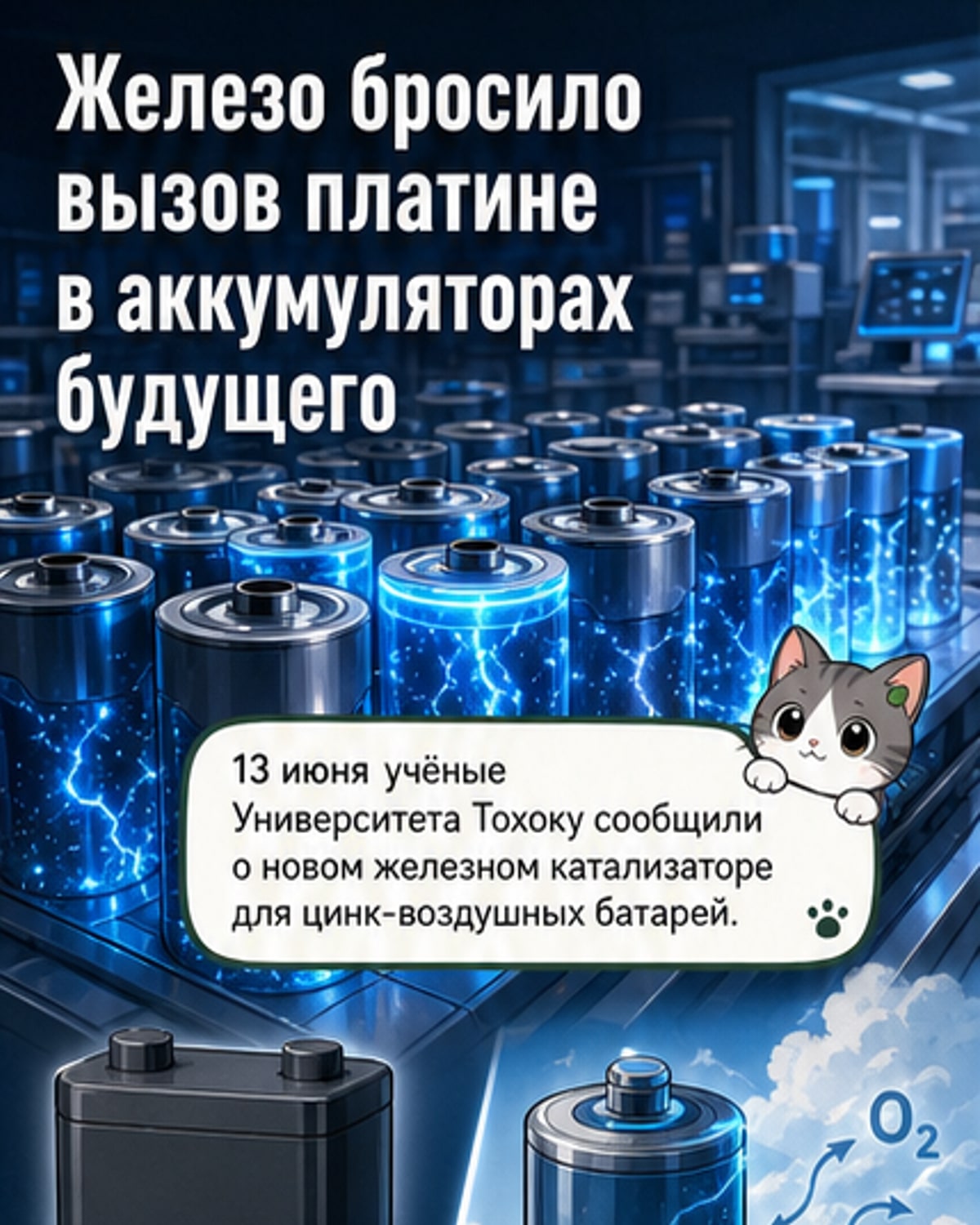 Железо вместо платины в аккумуляторах будущего