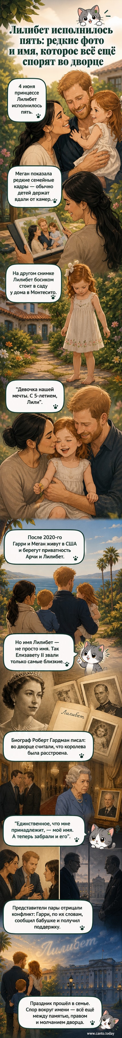 Редкие фото 5-летней Лилибет Маркл: с родителями на руках и в саду, одетая в вышитый сарафан