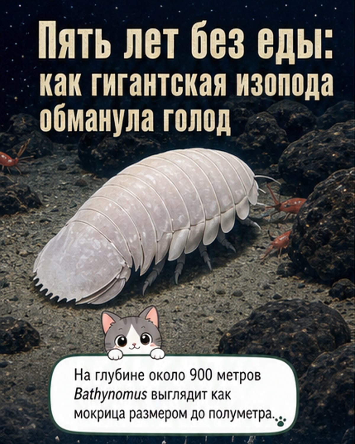 Гигантские изоподы живут без еды 5 лет