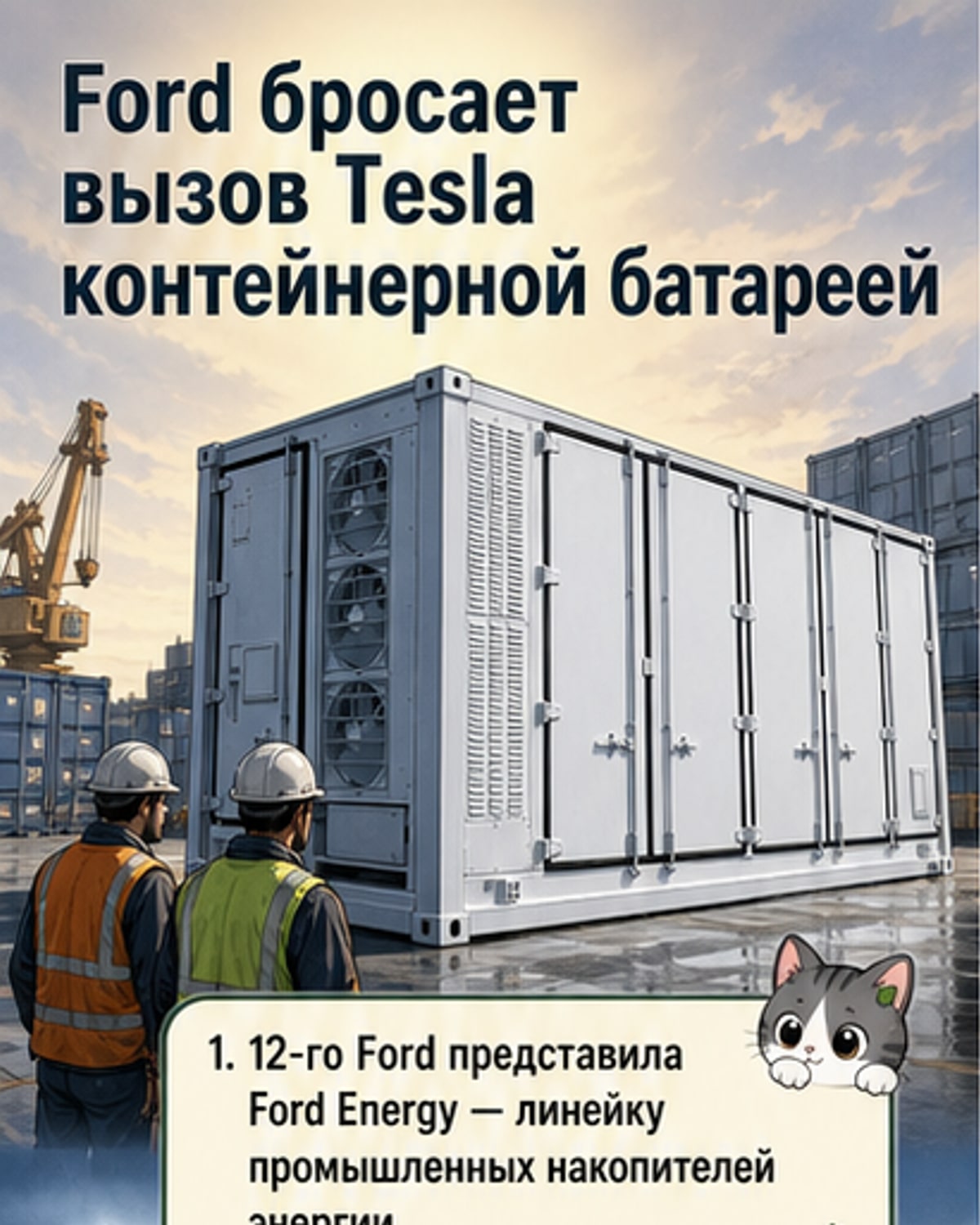 Ford выпускает контейнерные аккумуляторы