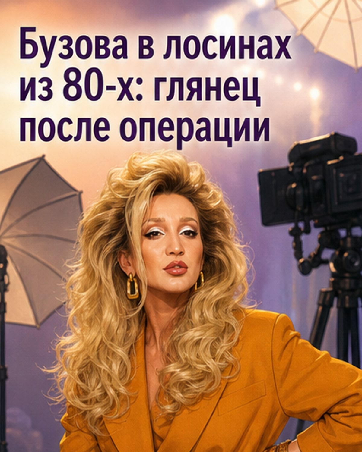 Бузова в стиле 80-х на обложке глянца