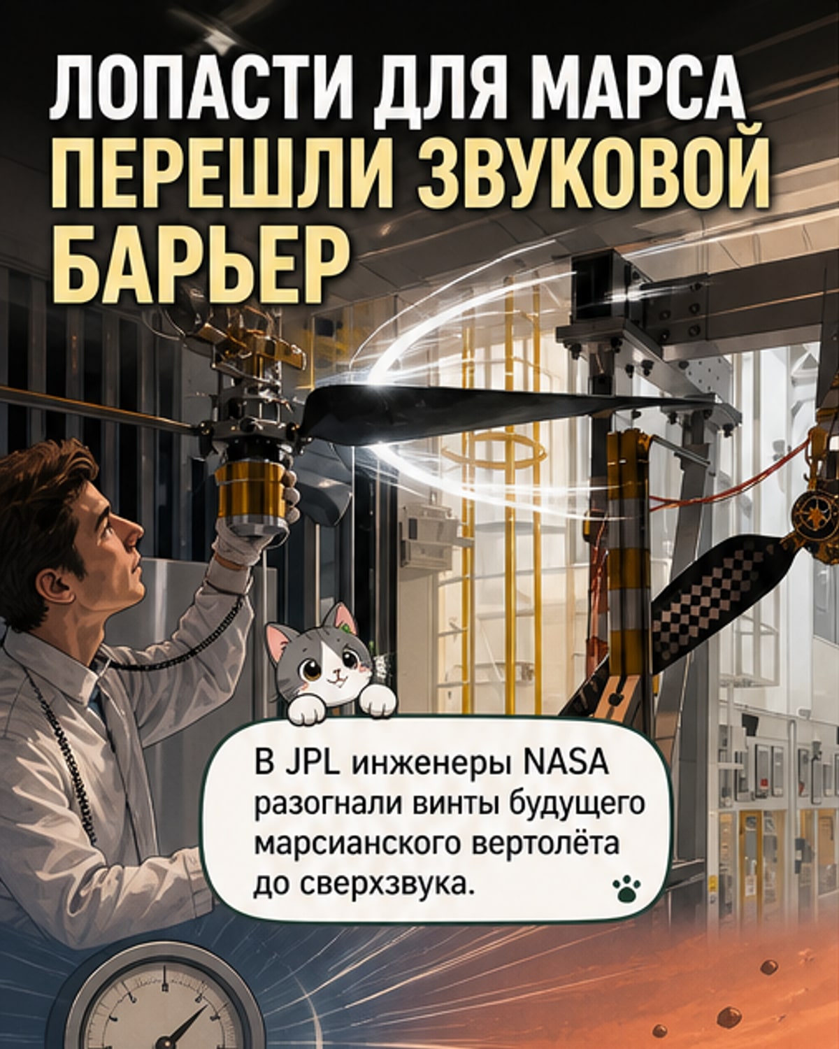 Вертолёт NASA превысил скорость звука