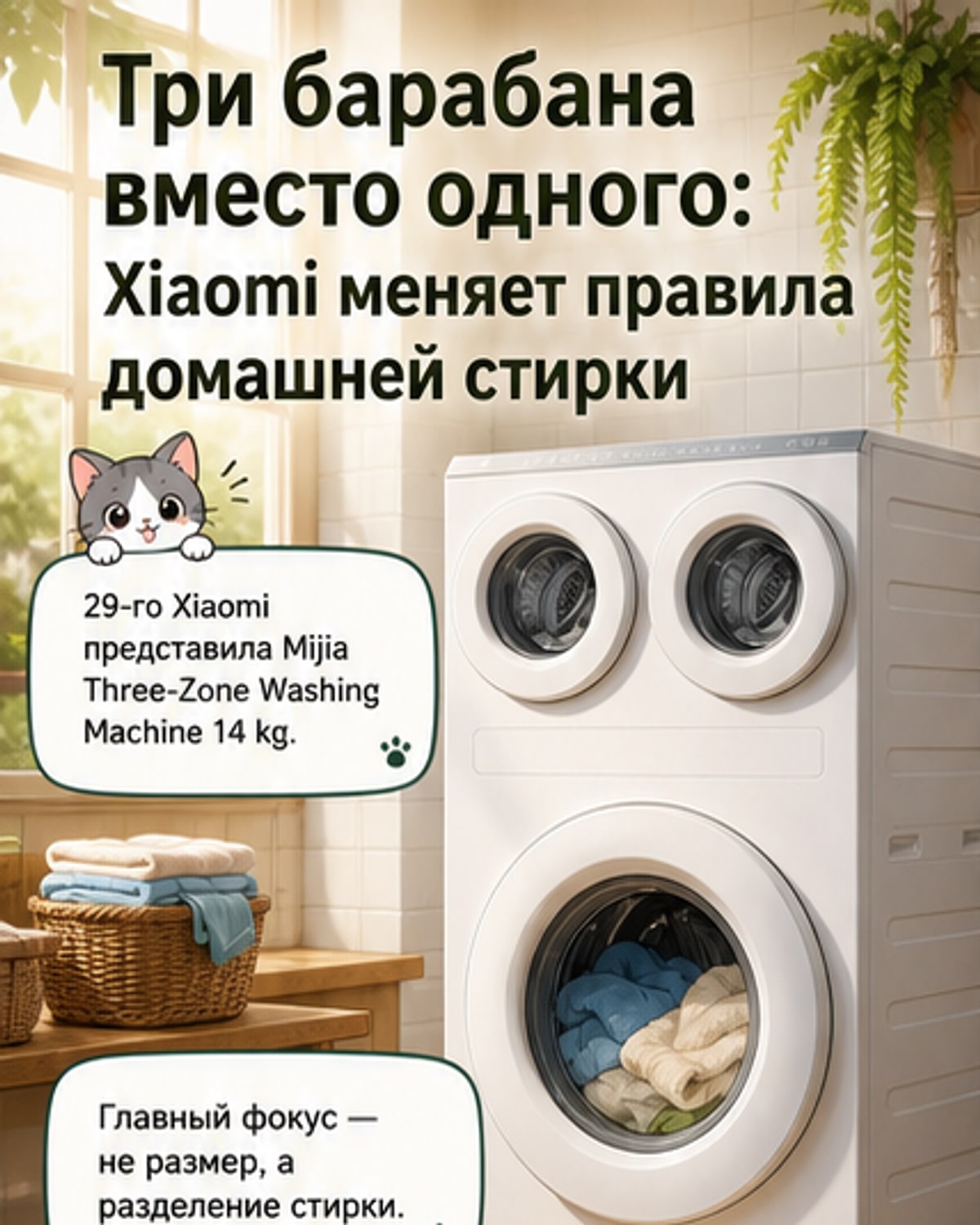 Три барабана в одной машине