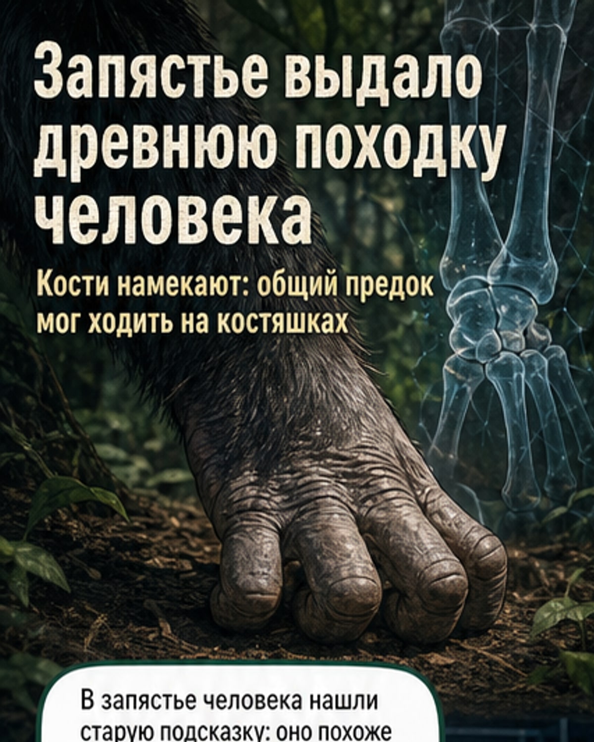 Наши предки ходили на костяшках?