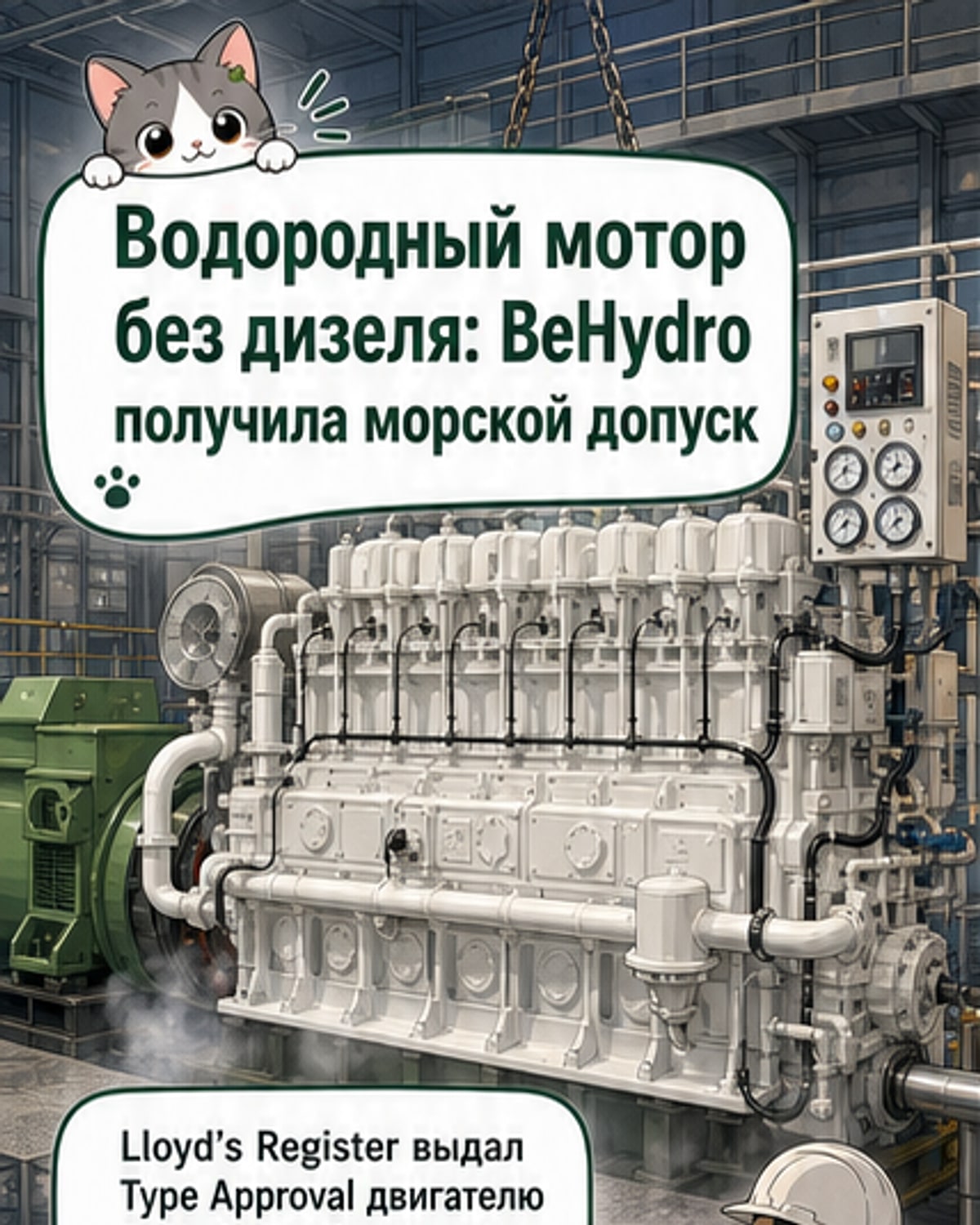 Двигатель на водороде без редкоземельных металлов