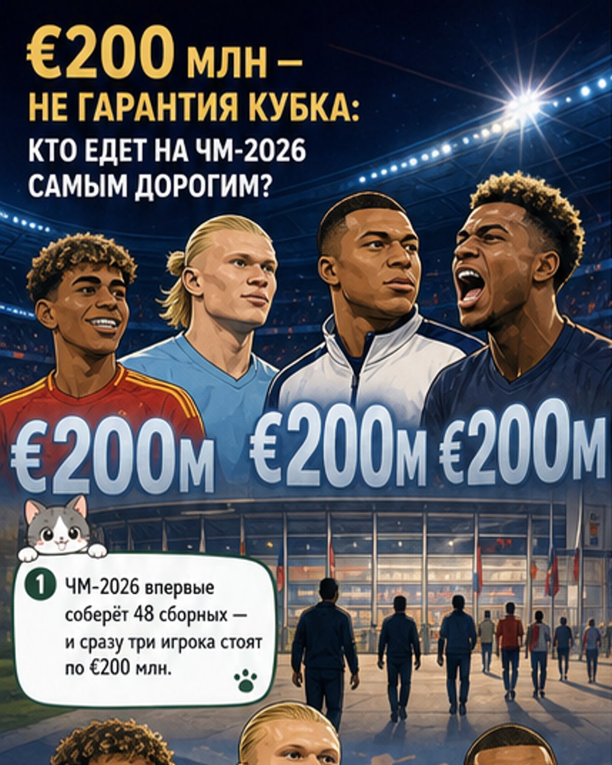 15 самых дорогих игроков ЧМ-2026