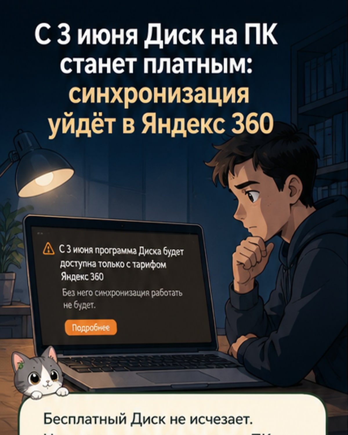 «Яндекс Диск» перестанет работать на ПК без подписки