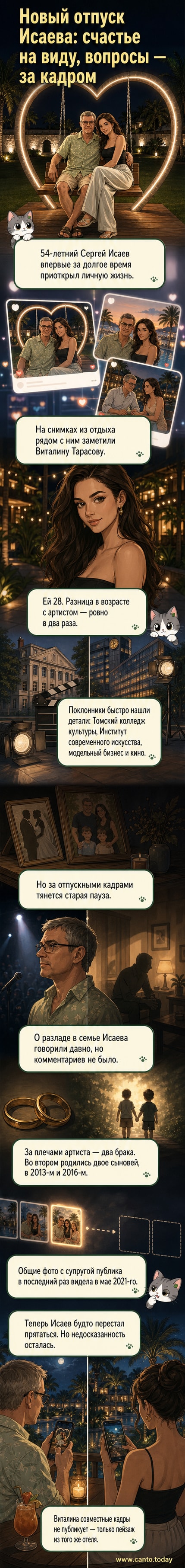 Комик Сергей Исаев из «Уральских пельменей» на фоне моря с молодой спутницей, Виталиной Тарасовой, в кадре — лёгкая улыбка, летняя одежда, намёк на романтический отдых.