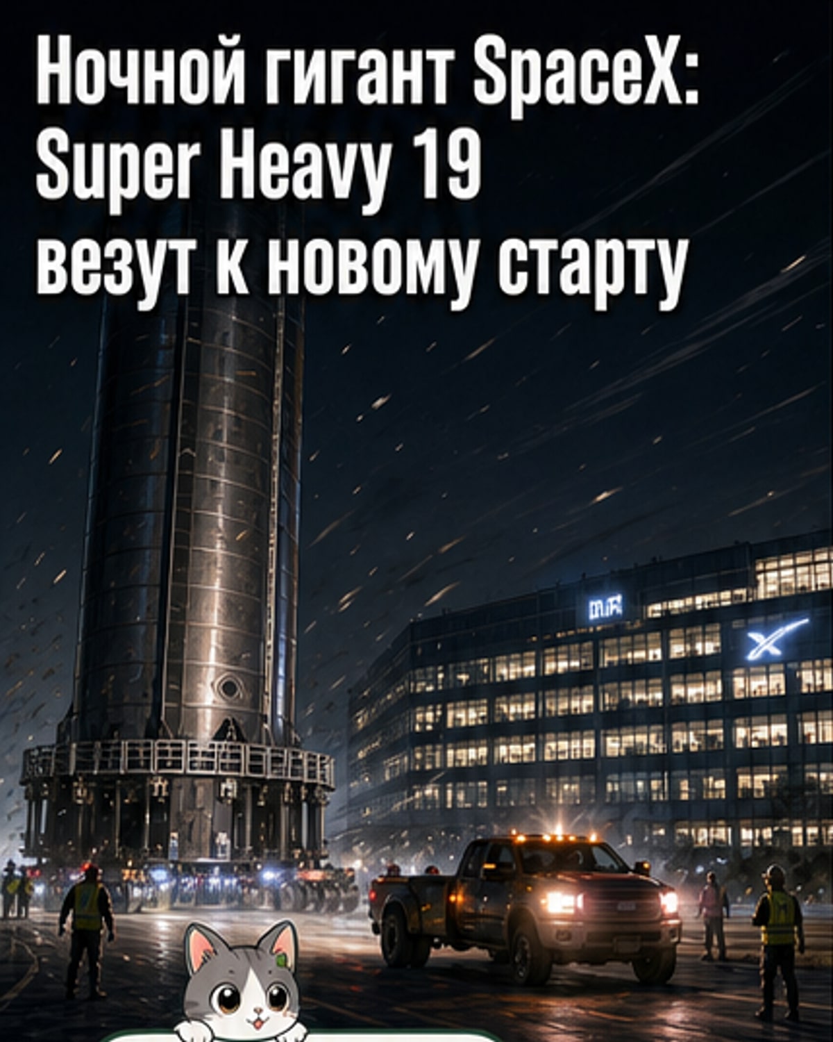 Ночная перевозка Super Heavy выглядит как кадры из фильма