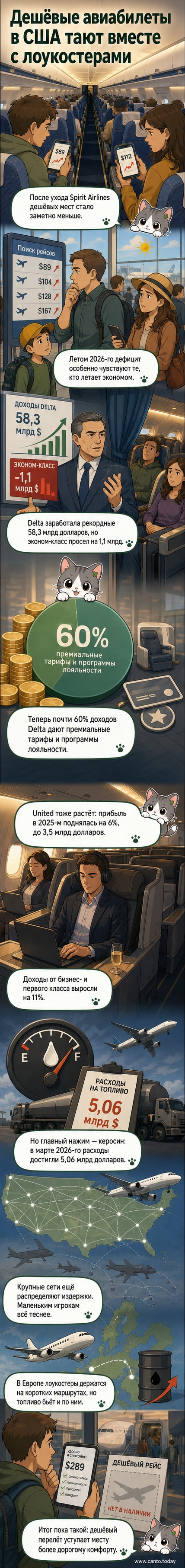 Самолёт на фоне графика роста цен на топливо и уменьшающегося количества дешёвых билетов