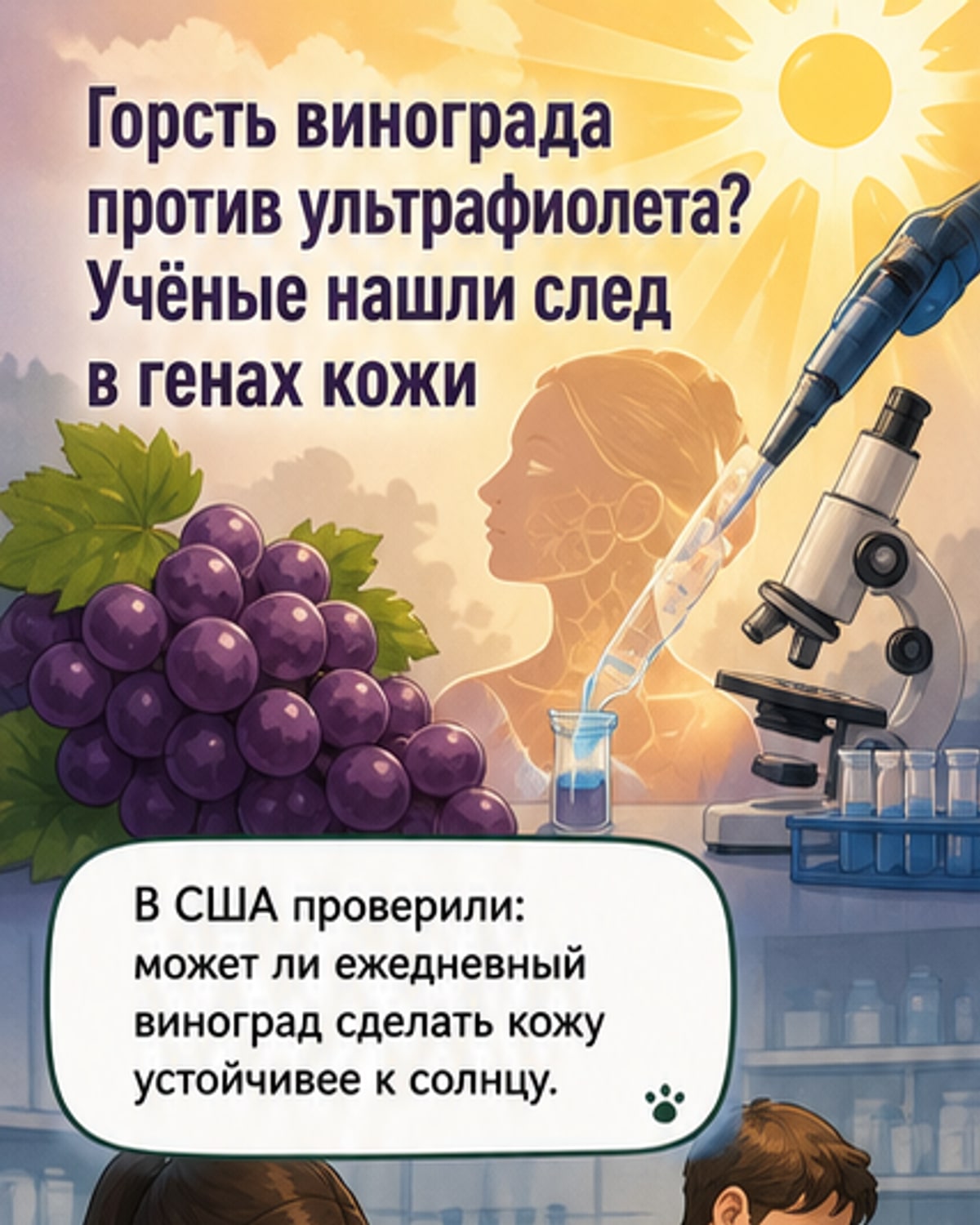 Горсть винограда — щит от солнца?