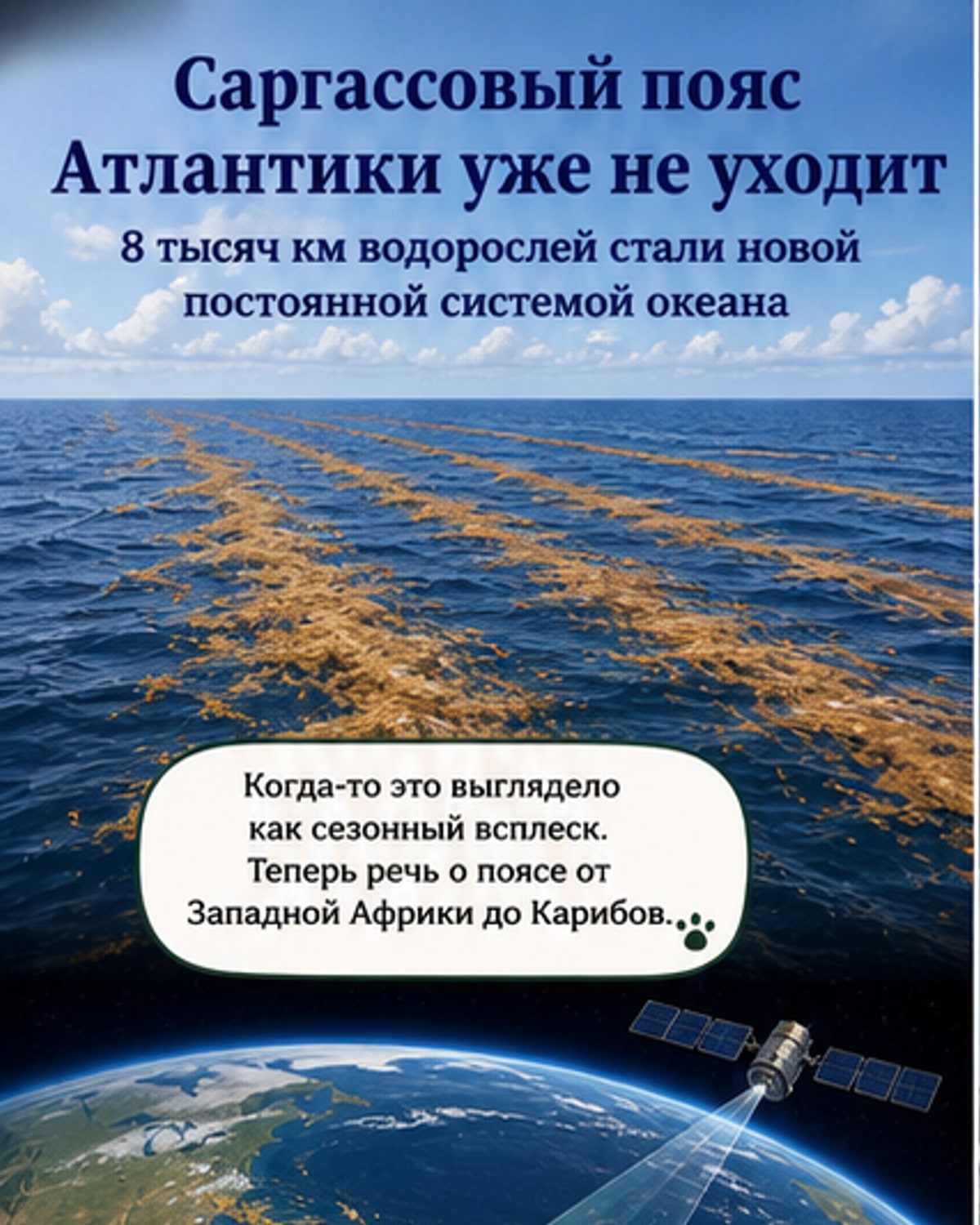 Цветение саргассов стало постоянным