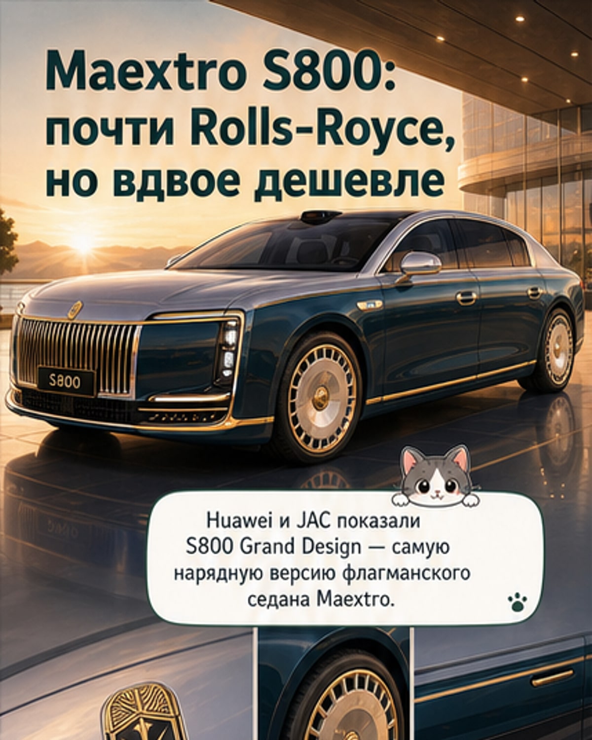 Золото и лидар на крыше: S800 стал почти Rolls-Royce