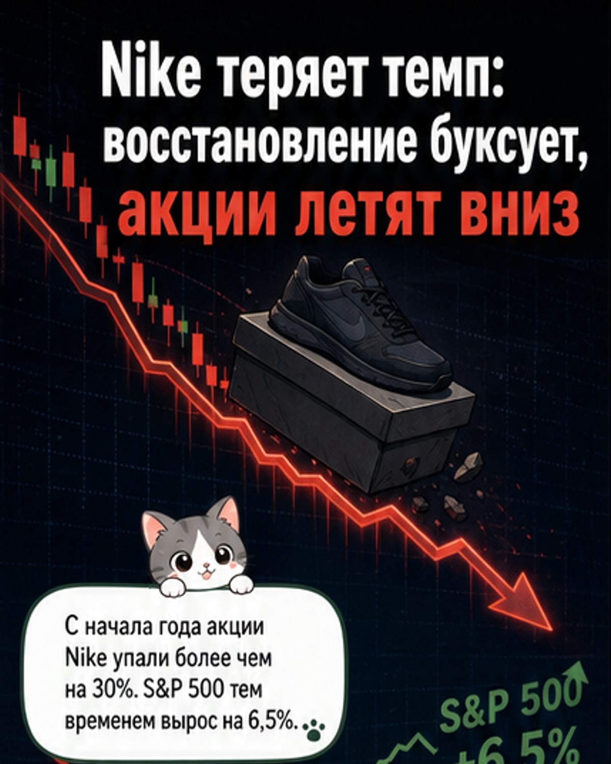 Nike теряет позиции на фоне кризиса