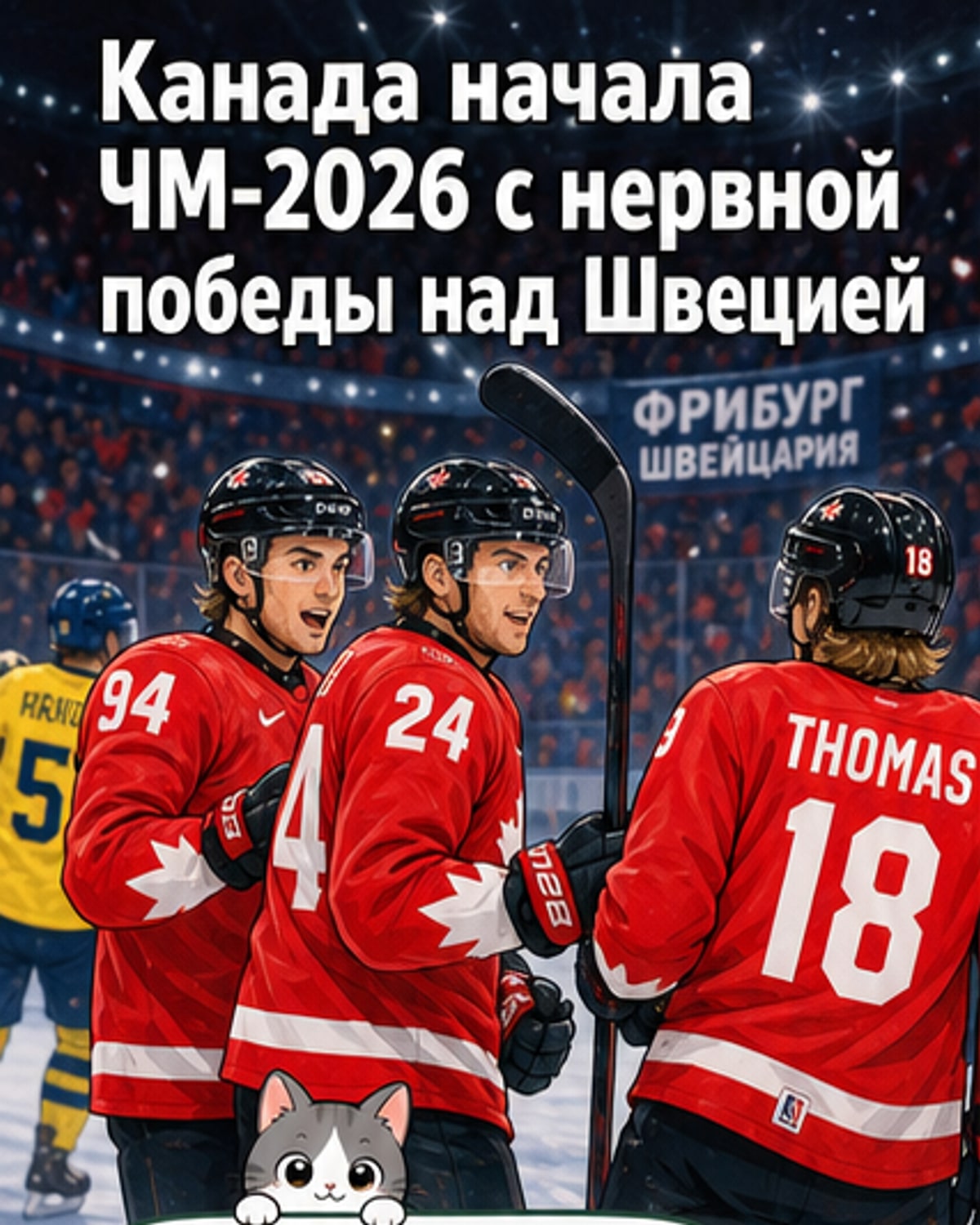 Канада победила Швецию в стартовом матче ЧМ-2026