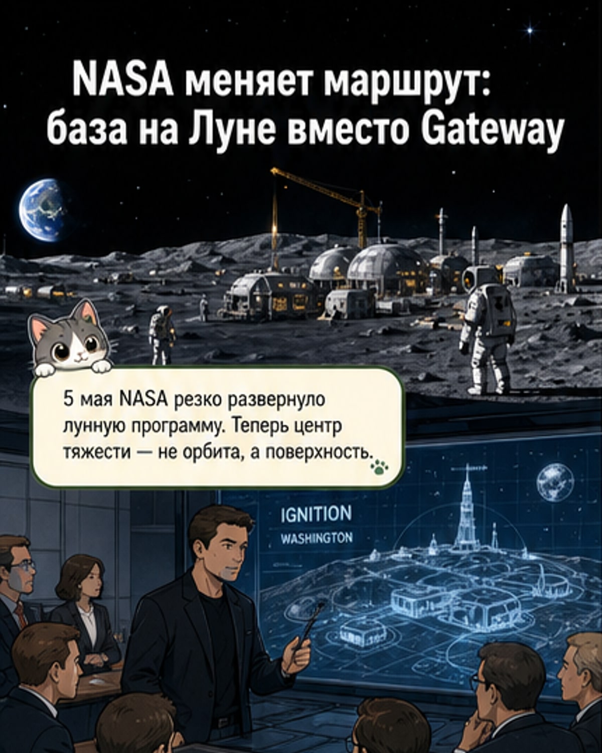 NASA делает ставку на Луну и Марс