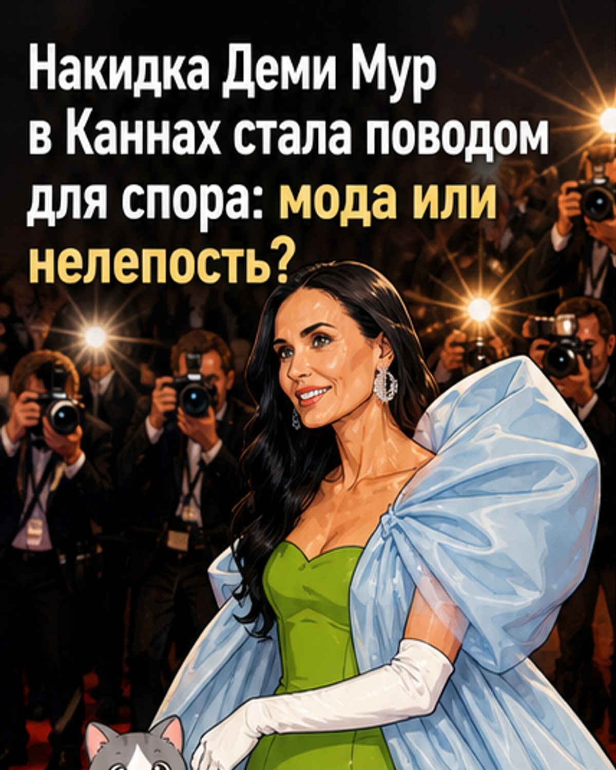 Наряд Деми Мур на Каннах вызвал споры