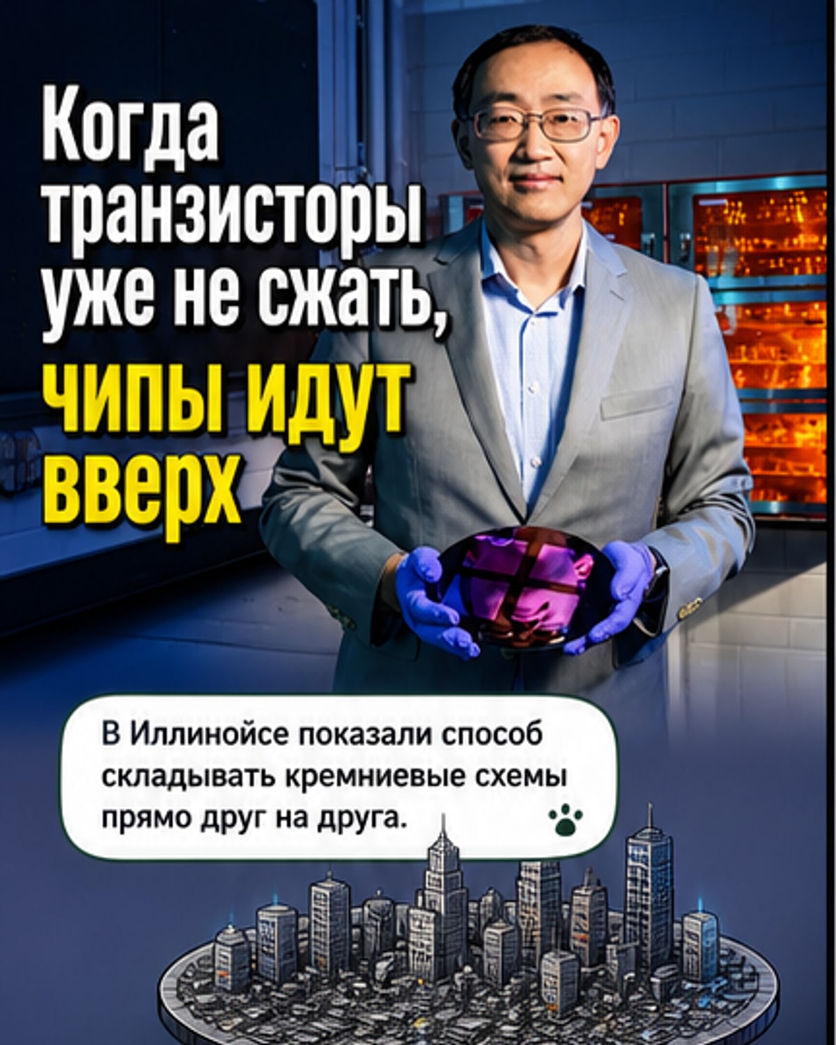 Кремниевые «небоскрёбы» заменят миниатюризацию