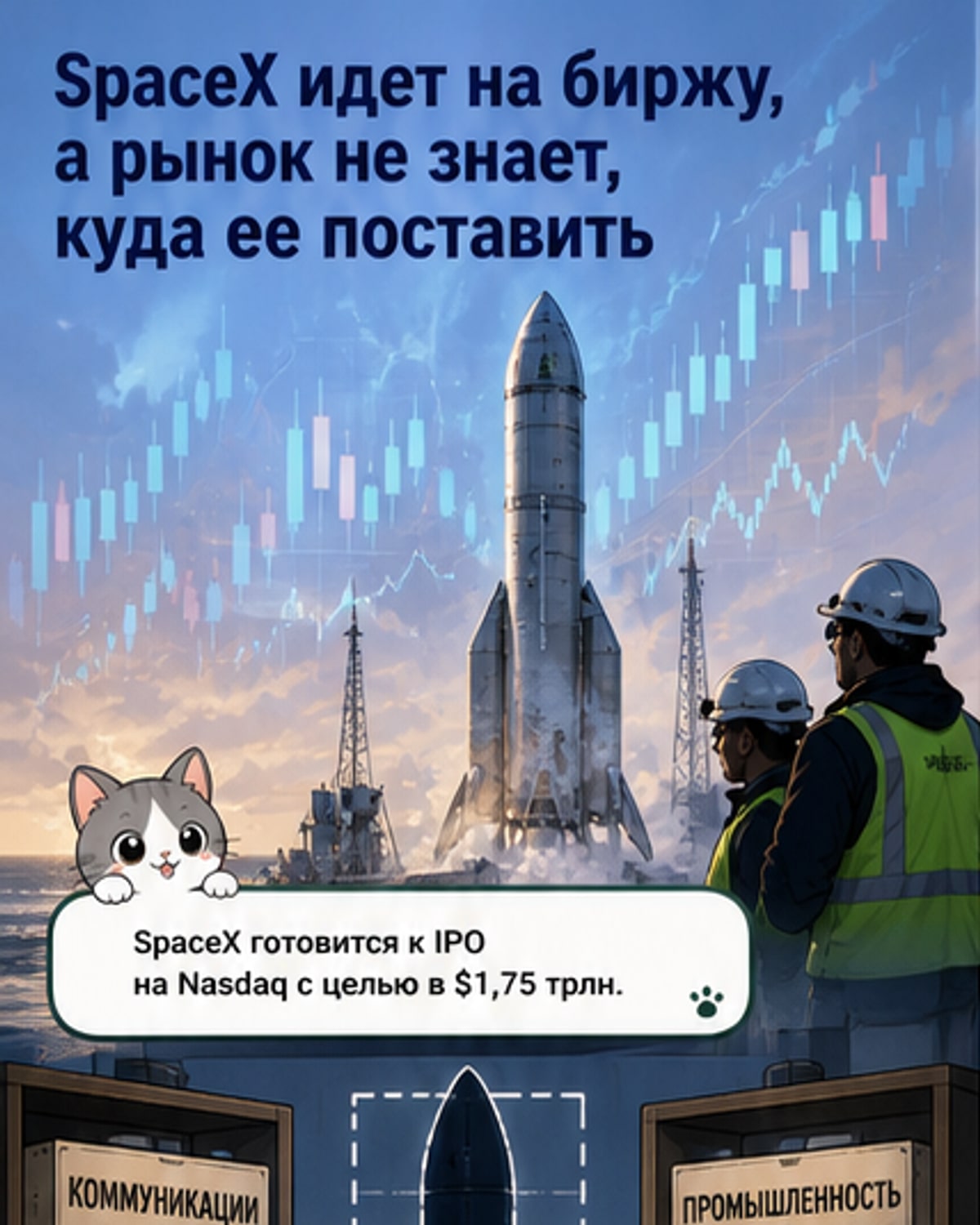 Какой сектор выберут для акций SpaceX?