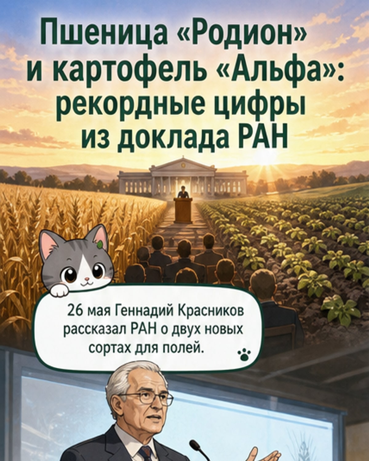 Создана сверхурожайная пшеница и картофель