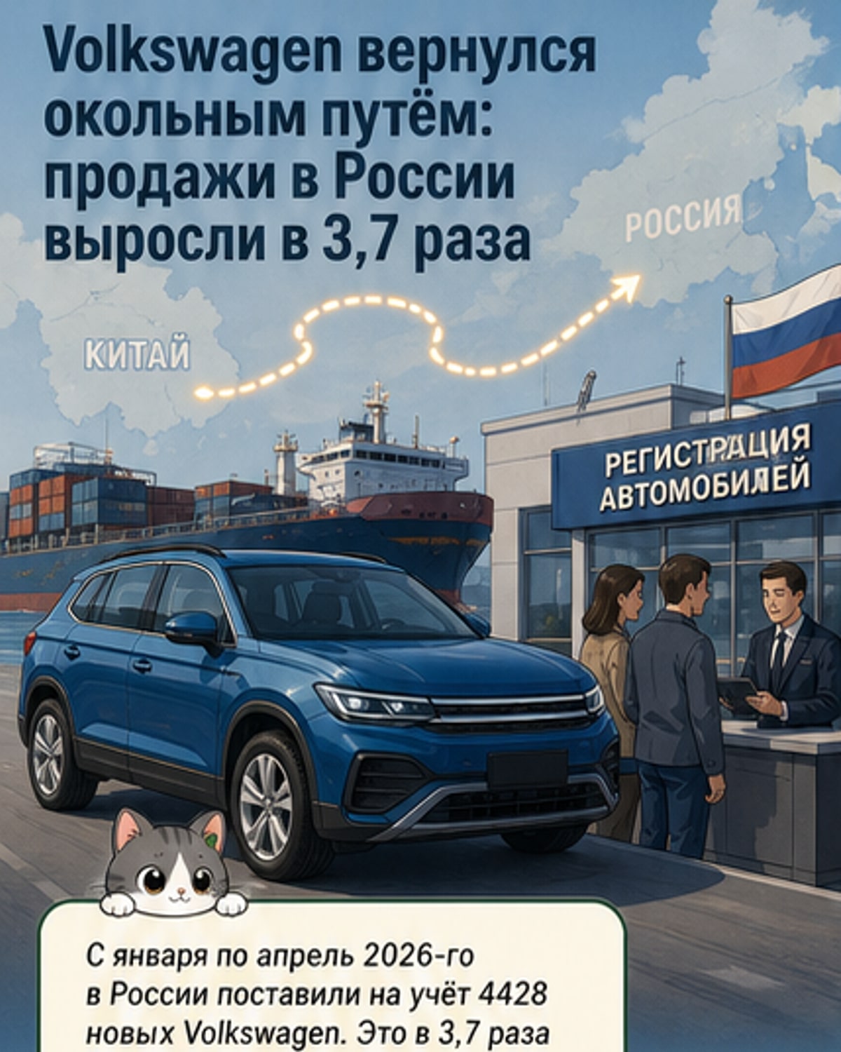 Volkswagen в РФ: рост в 3,7 раза