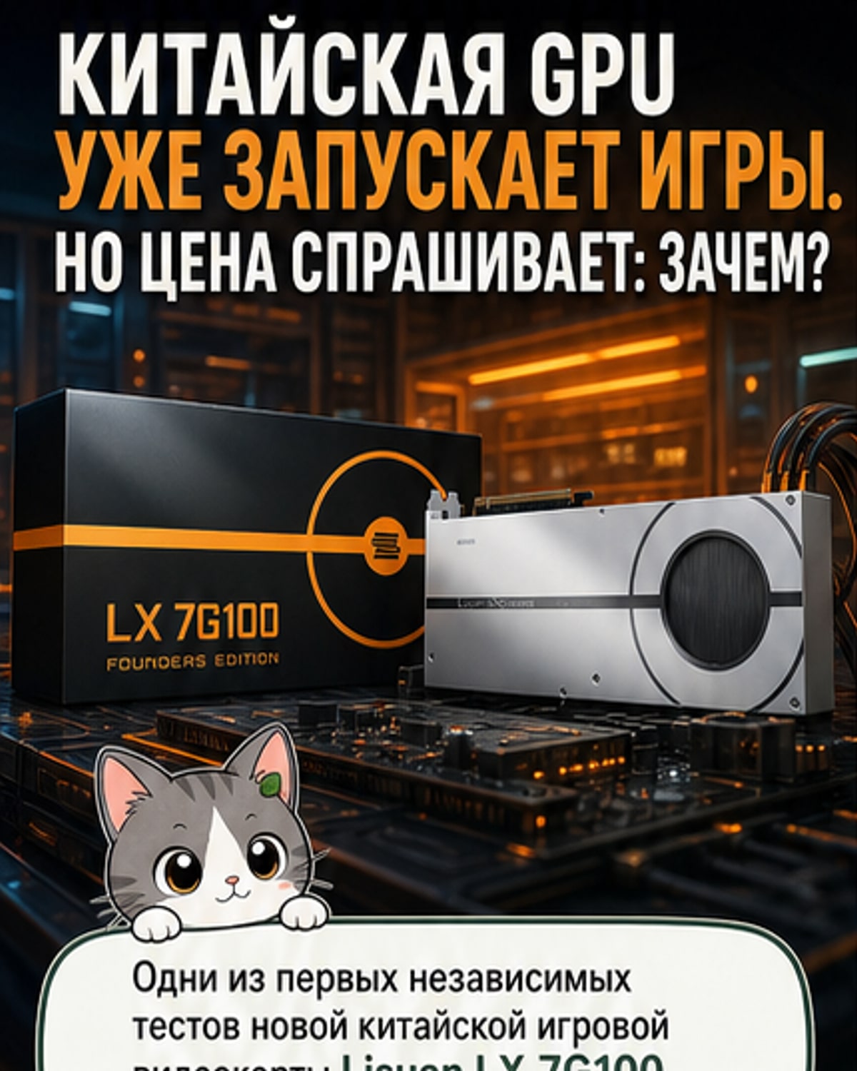 Китай выпустил первую игровую видеокарту нового поколения