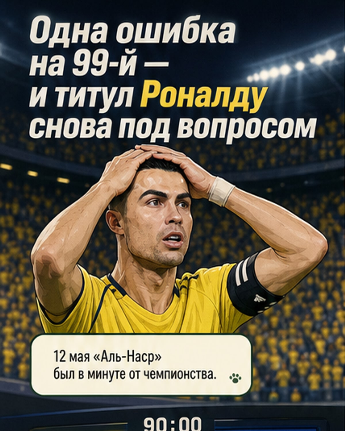Роналду не стал чемпионом из-за ошибки вратаря