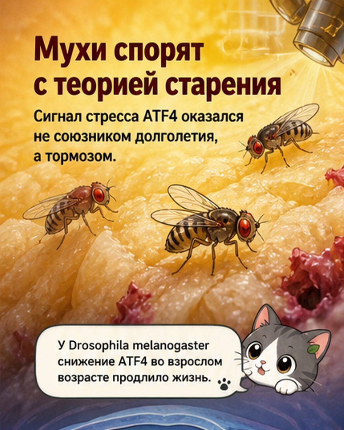 Мухи ставят под сомнение теорию старения