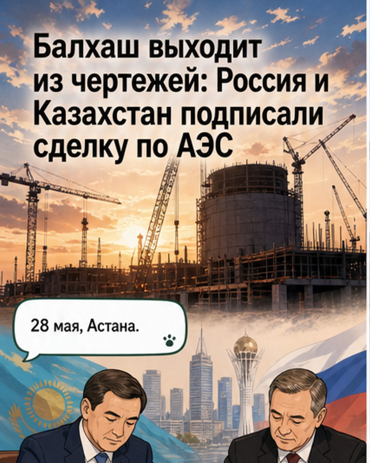 Казахстан и Россия договорились о строительстве АЭС