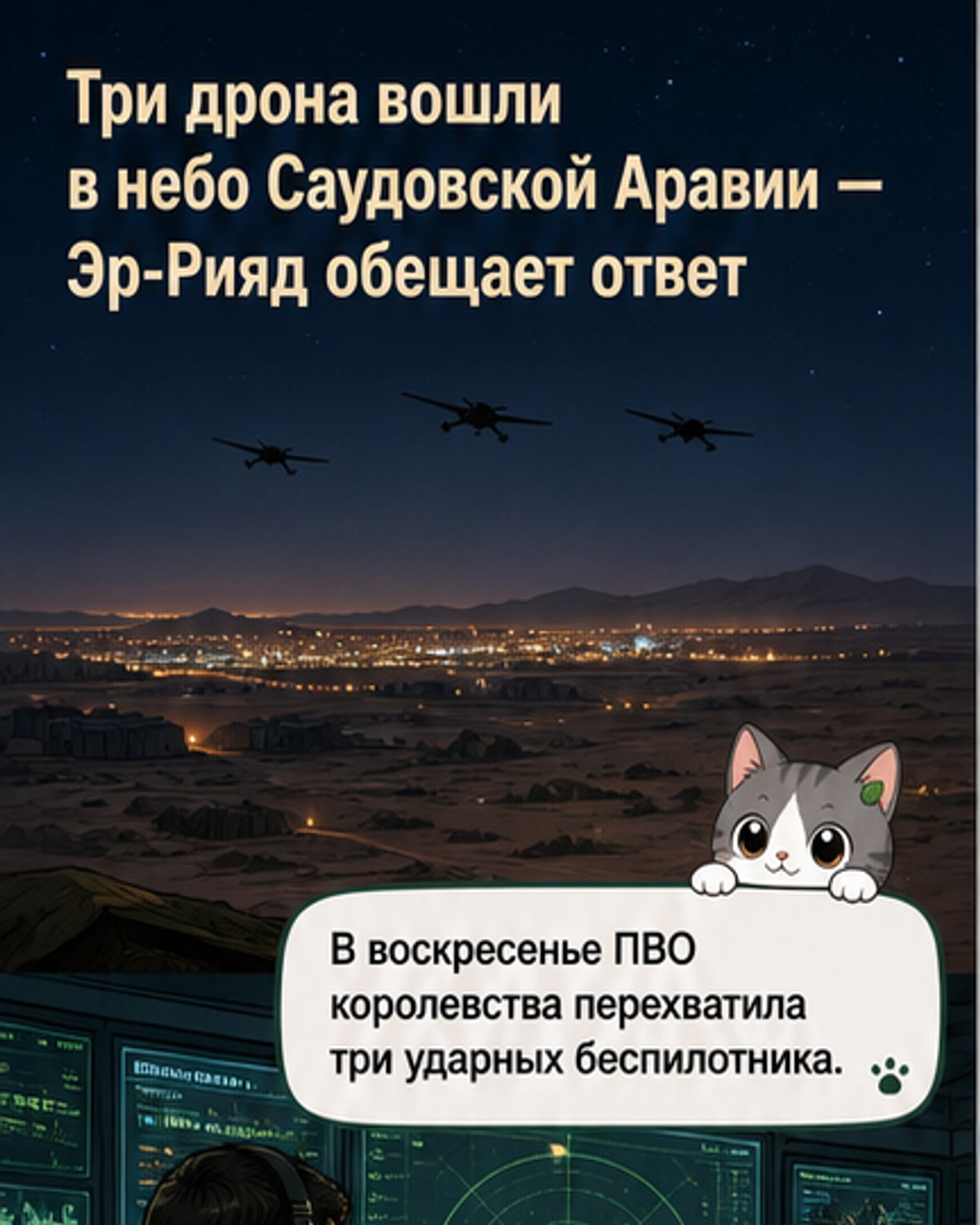 Иранские дроны атаковали Саудовскую Аравию
