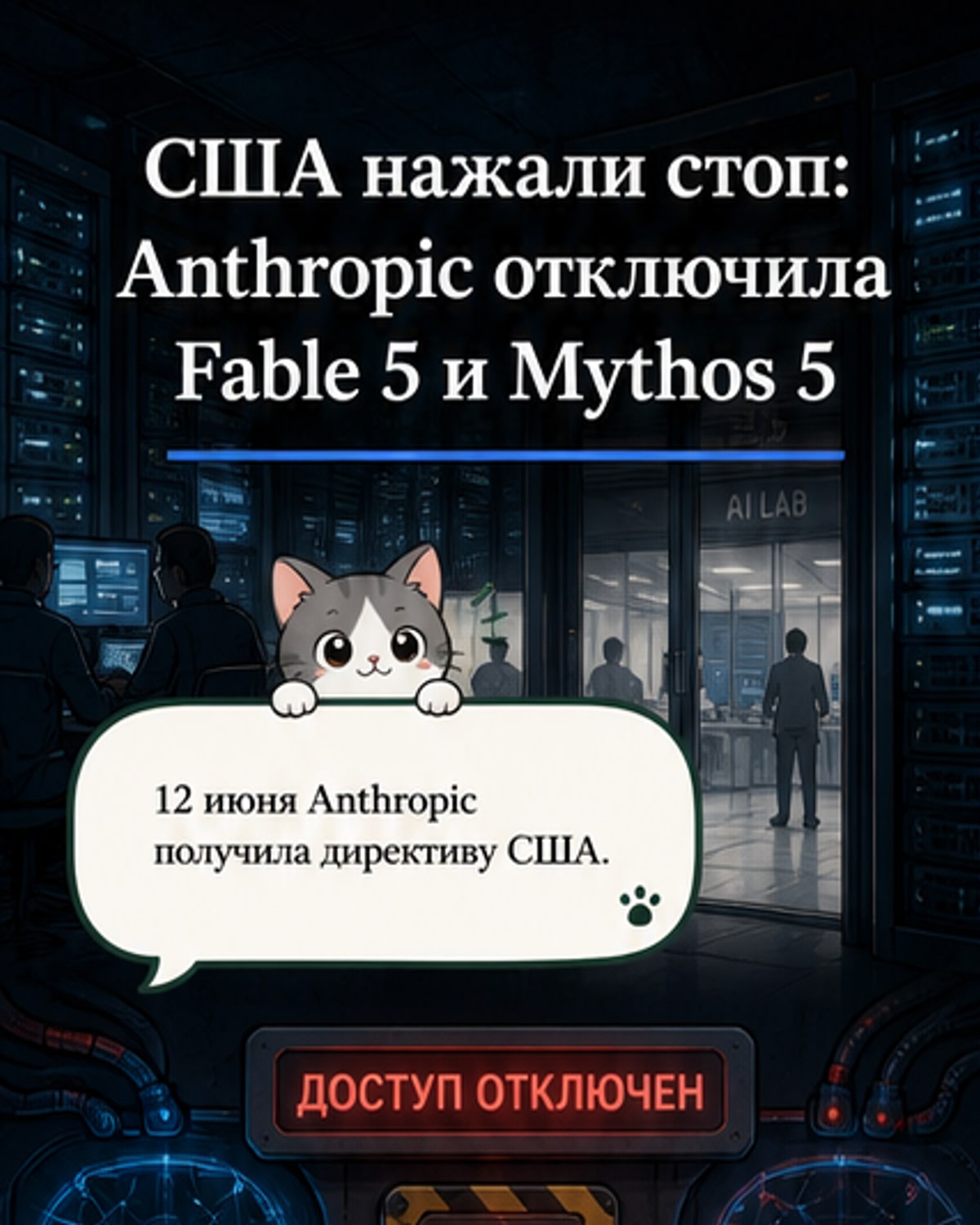 Anthropic отключила ИИ-модели по требованию США