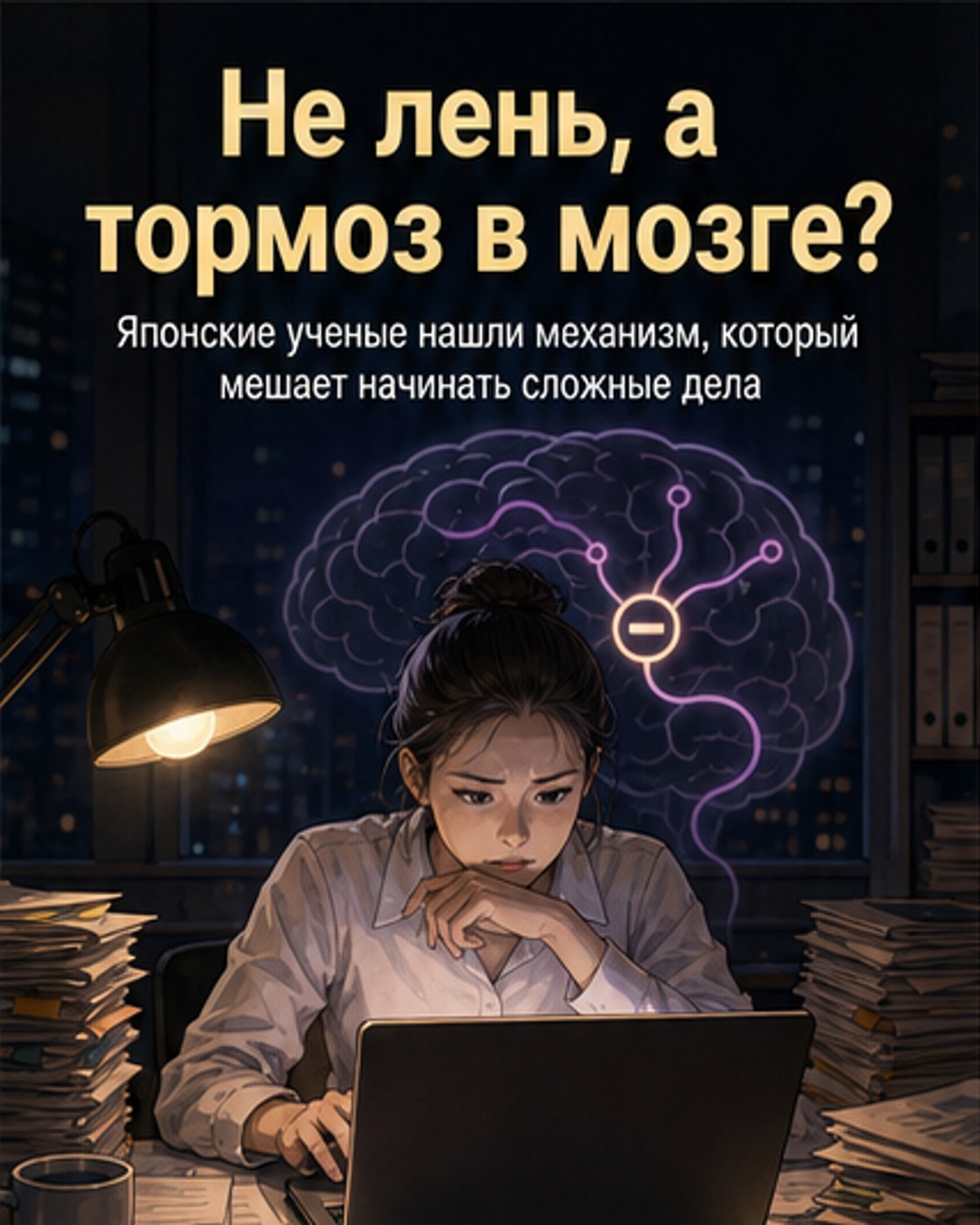 Мозг блокирует сложные задачи
