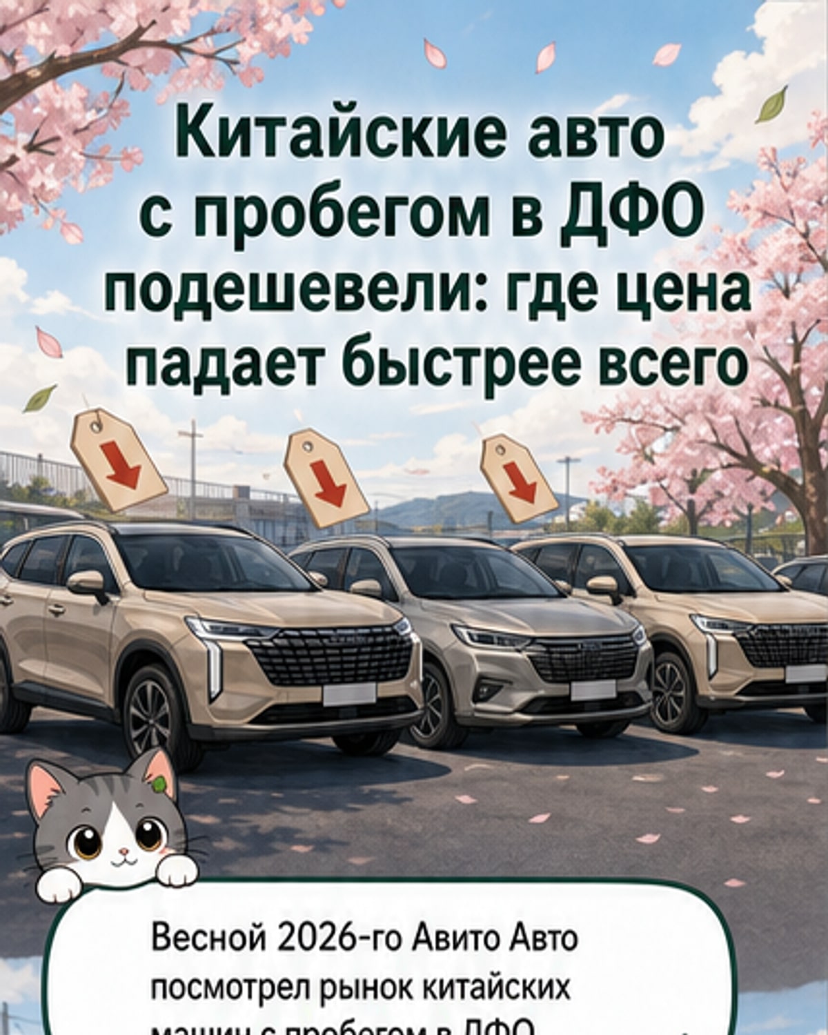 Цены на китайские авто в ДФО упали