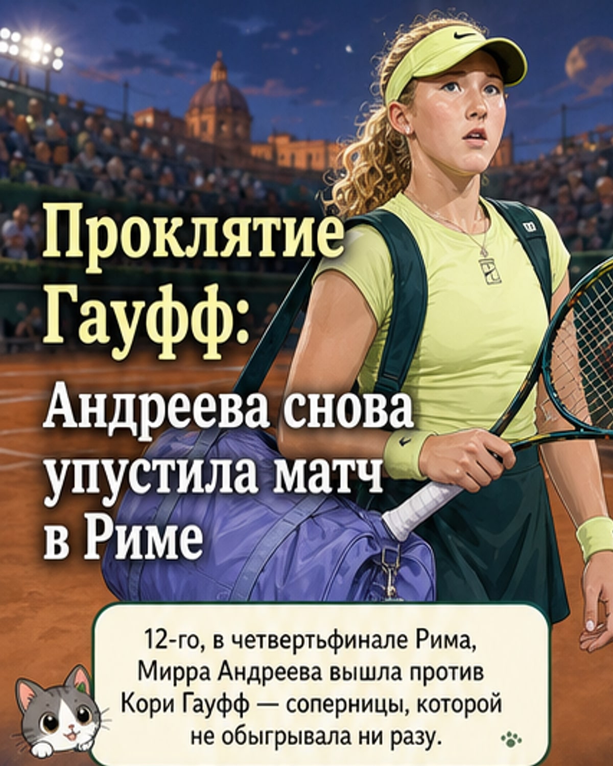 Андреева снова проиграла Гауфф