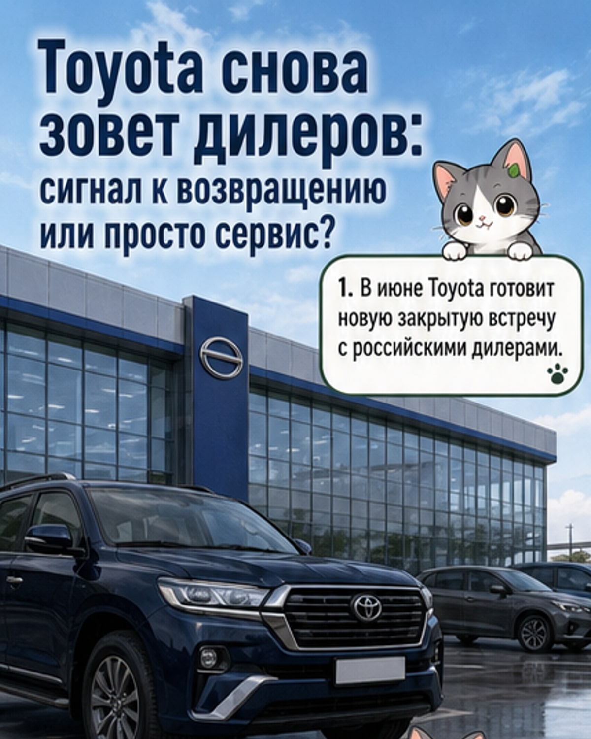 Toyota тайно встречается с российскими дилерами