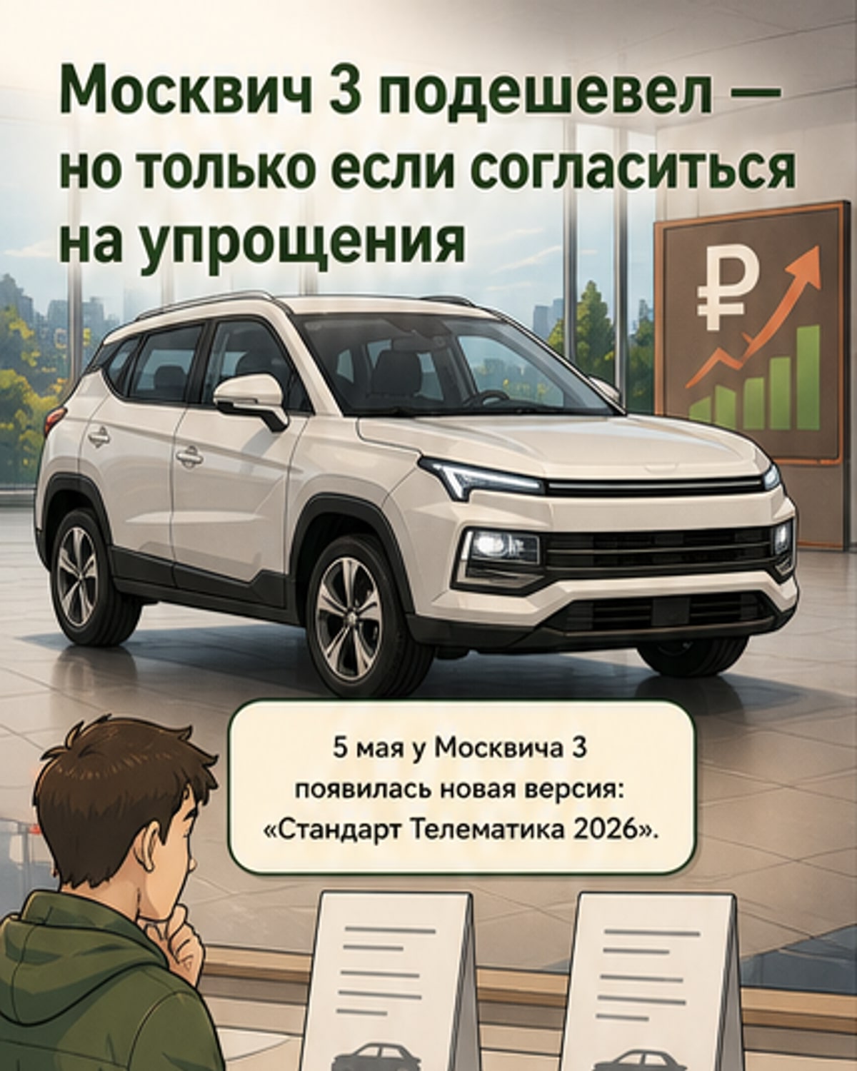 Москвич 3 подешевел на 15 тысяч