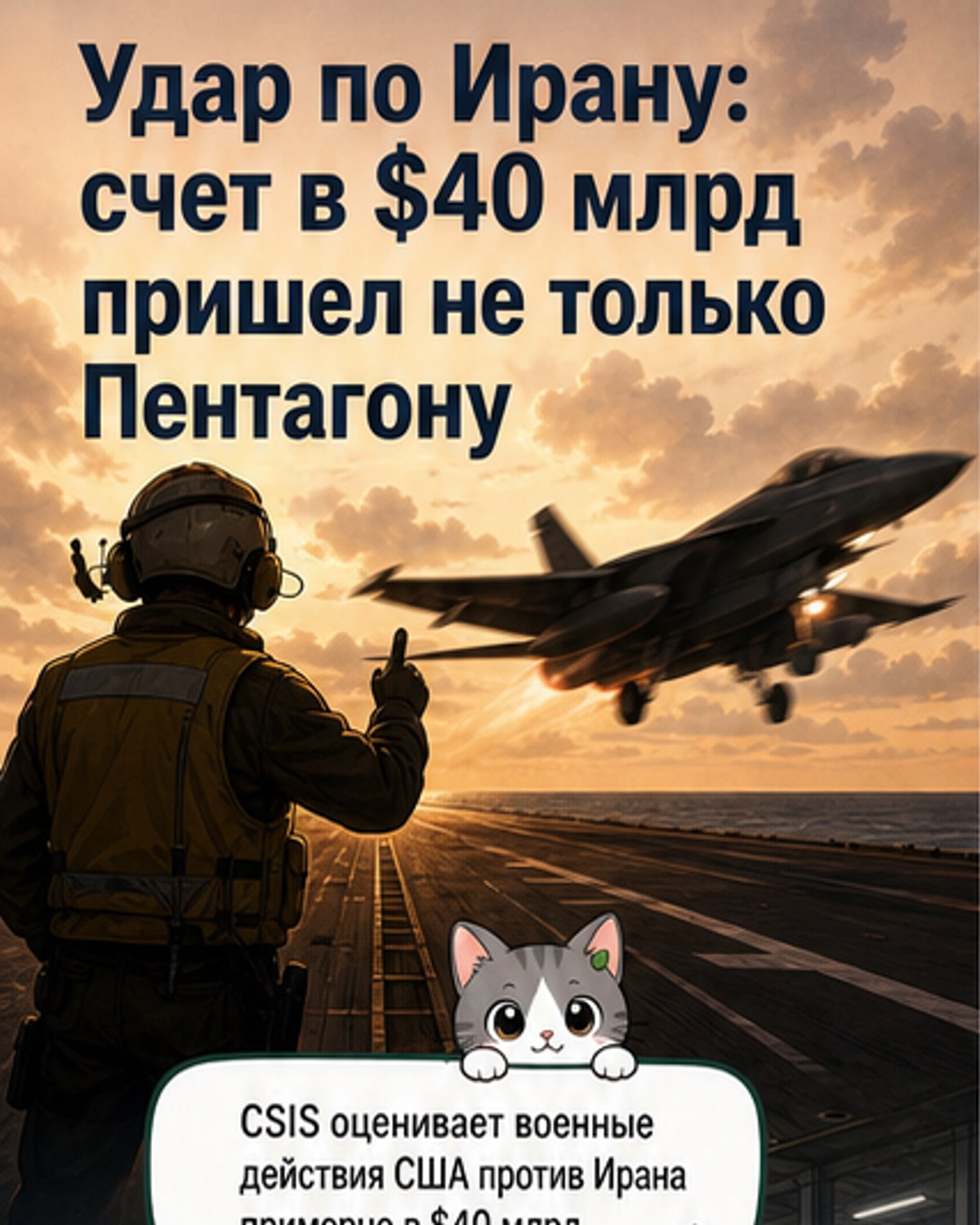 Иллюстрация: разбитые военные базы, грузовики с боеприпасами и график роста цен на бензин на фоне геополитического конфликта.