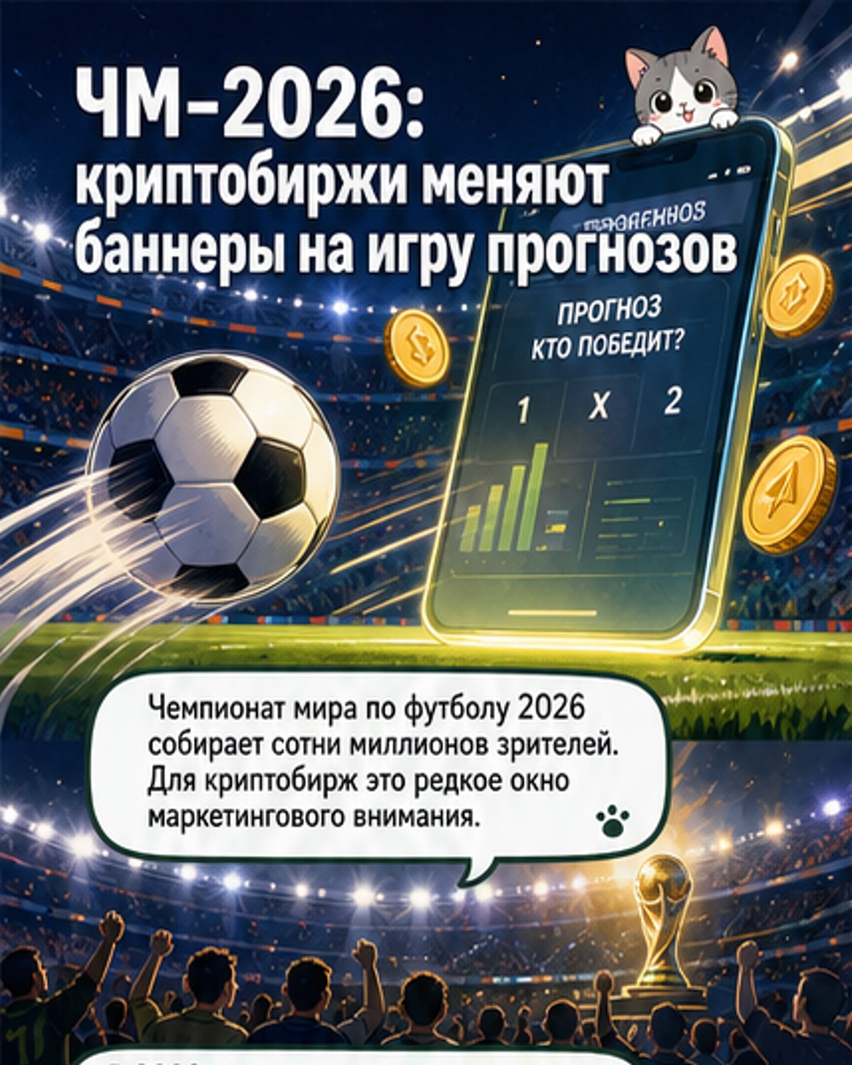 Криптобиржи делают ставку на футбол