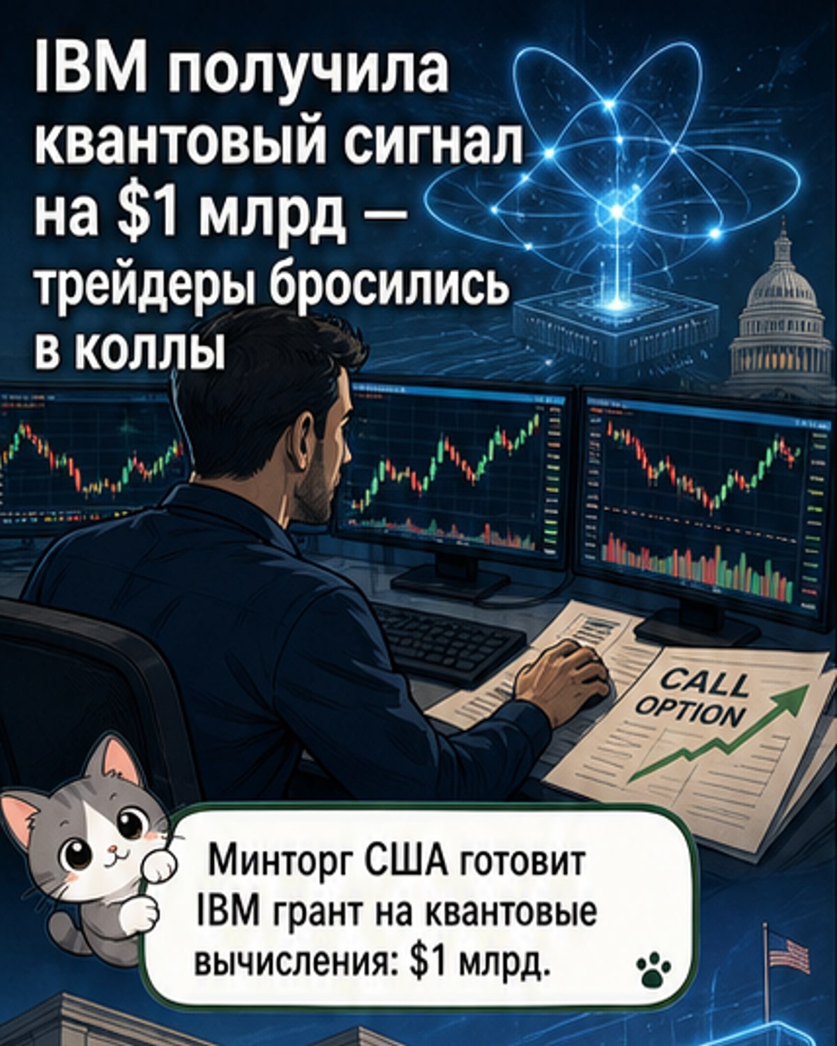 Трейдеры ставят на IBM после $1 млрд от США