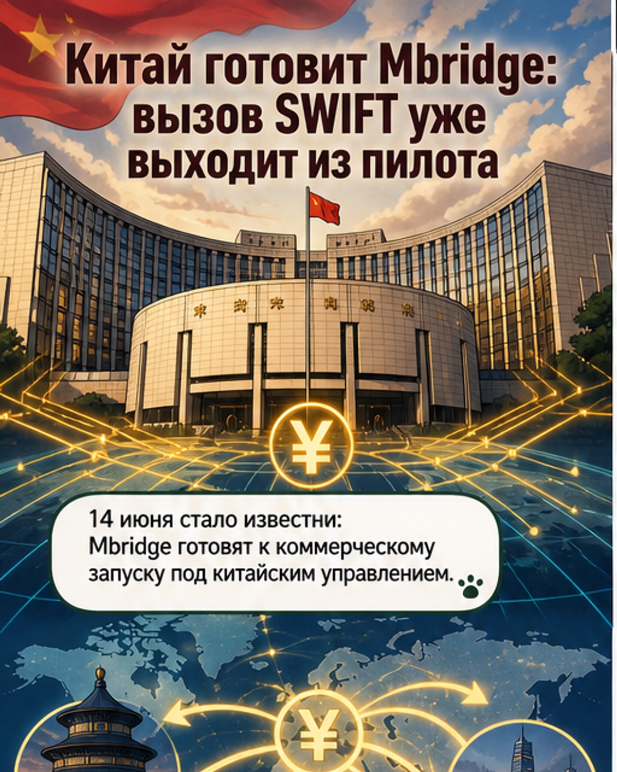 Китай запускает альтернативу SWIFT