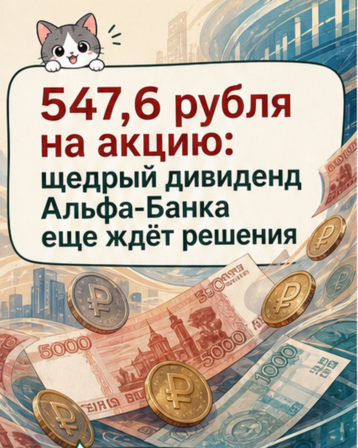Альфа-банк выплатит 547,6 рубля на акцию