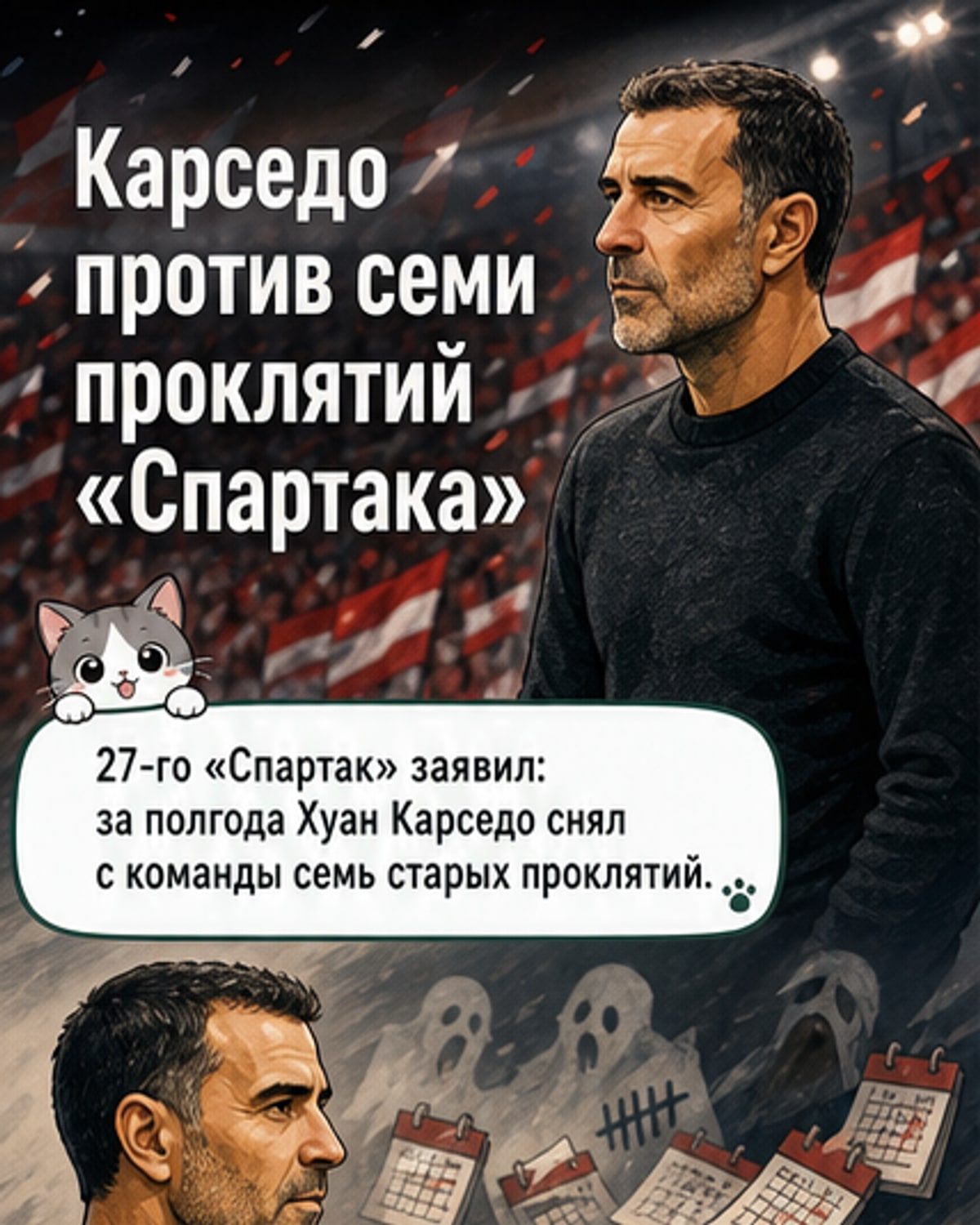 Карседо снял семь проклятий «Спартака»