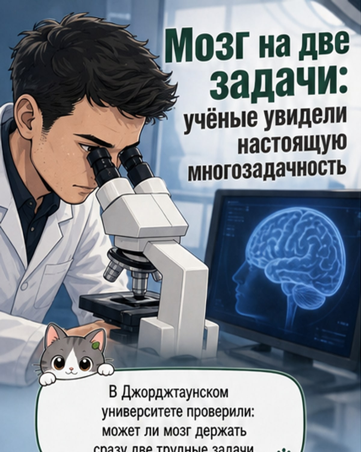 Мозг умеет выполнять две сложные задачи сразу