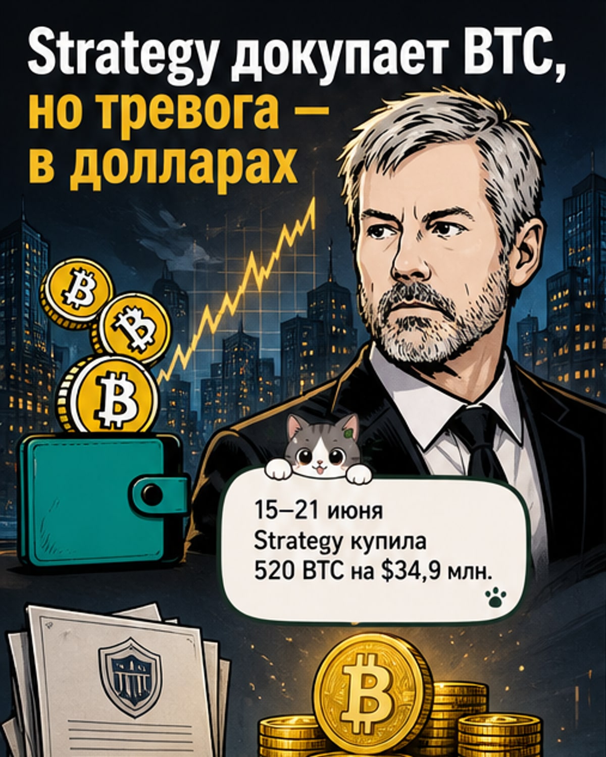 Strategy купила биткоинов на $35 млн